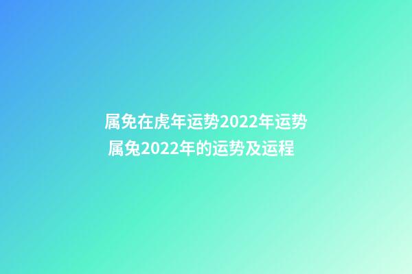 属免在虎年运势2022年运势 属兔2022年的运势及运程